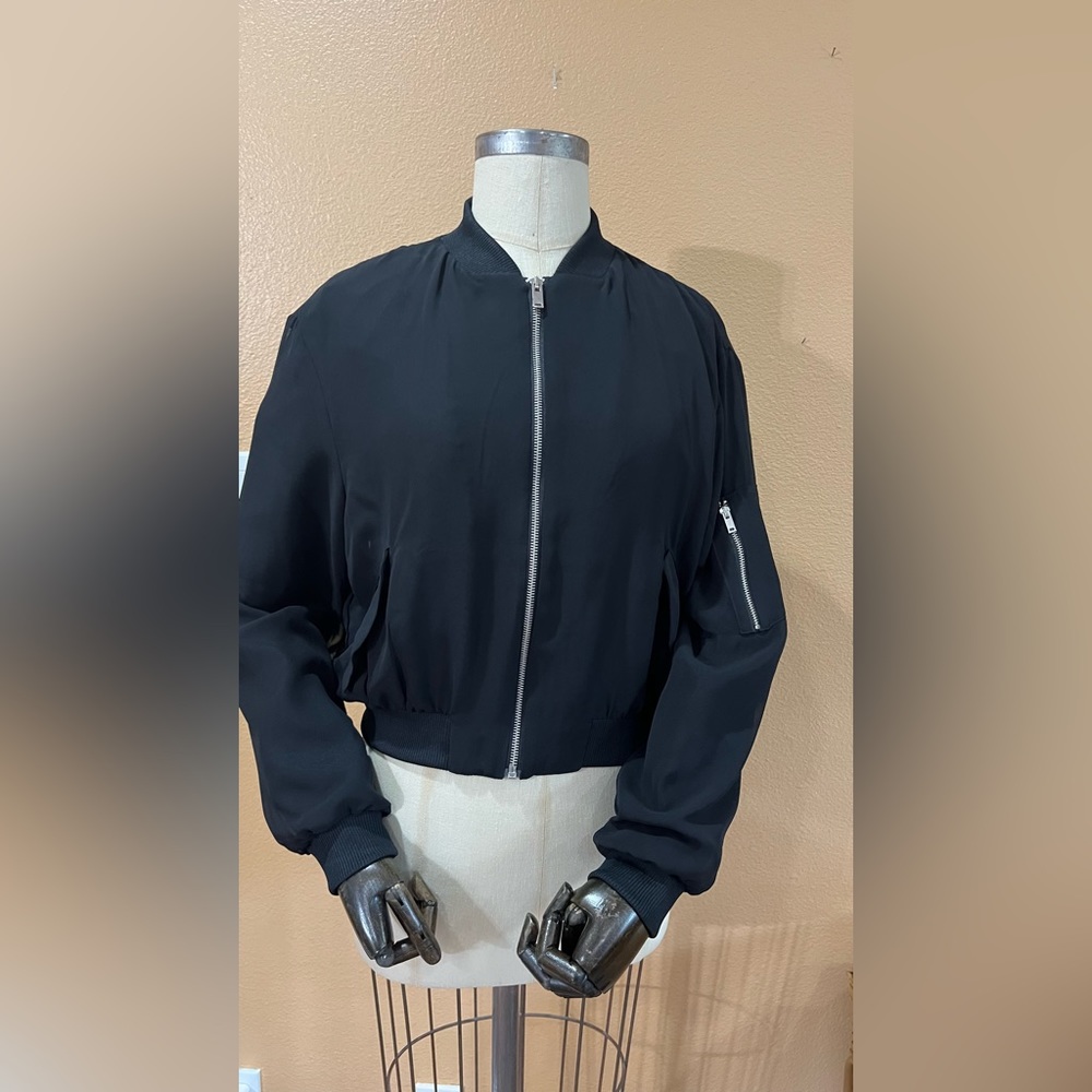 Zara bomber black jacket size M